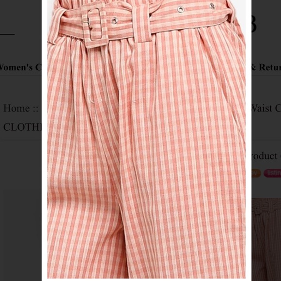 Cotton On High Waist Culottes: color Abby Gingham - Picture 3 of 4